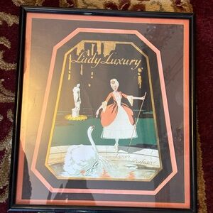 1950 Framed Lady Luxury Perfume Art Print